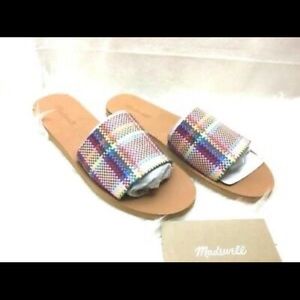 NWOT Madewell Multicolor Slide On Sandals